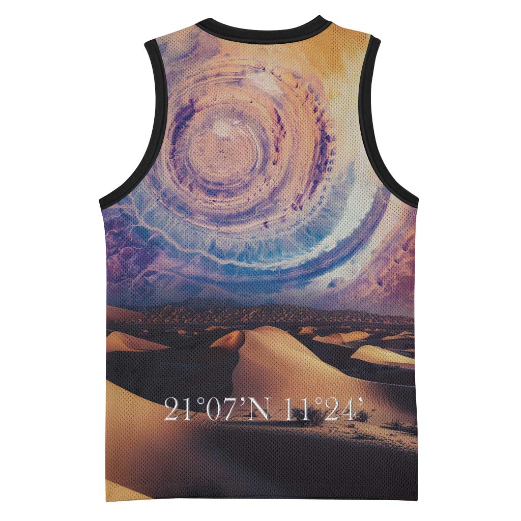 Mauritania Richat Structure Basketball Jersey Eyes of the Sahara - Wonder Print Shop