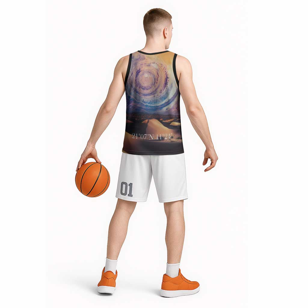 Mauritania Richat Structure Basketball Jersey Eyes of the Sahara - Wonder Print Shop