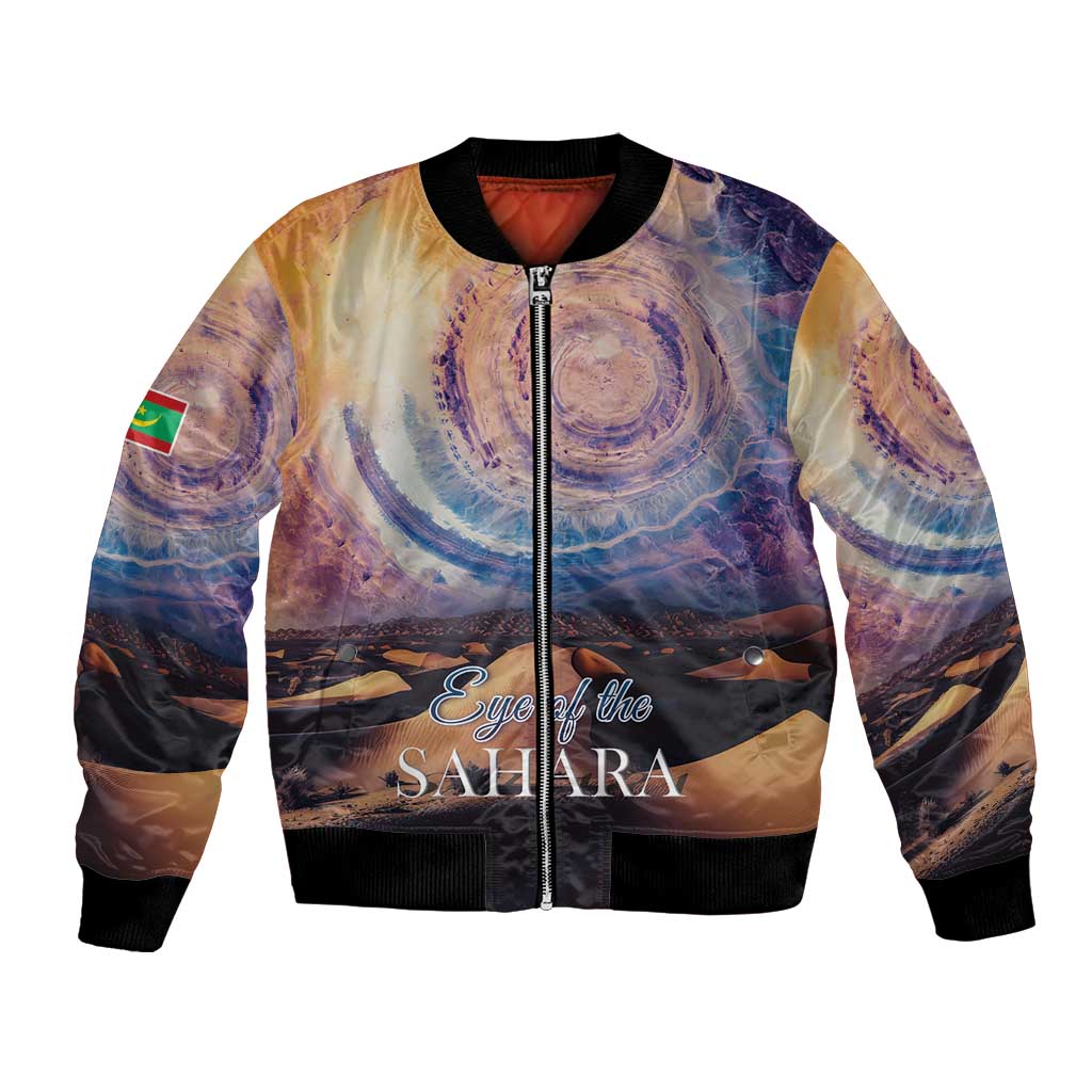 Mauritania Richat Structure Bomber Jacket Eyes of the Sahara - Wonder Print Shop