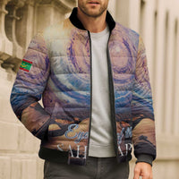 Mauritania Richat Structure Bomber Puffer Jacket Eyes of the Sahara - Wonder Print Shop