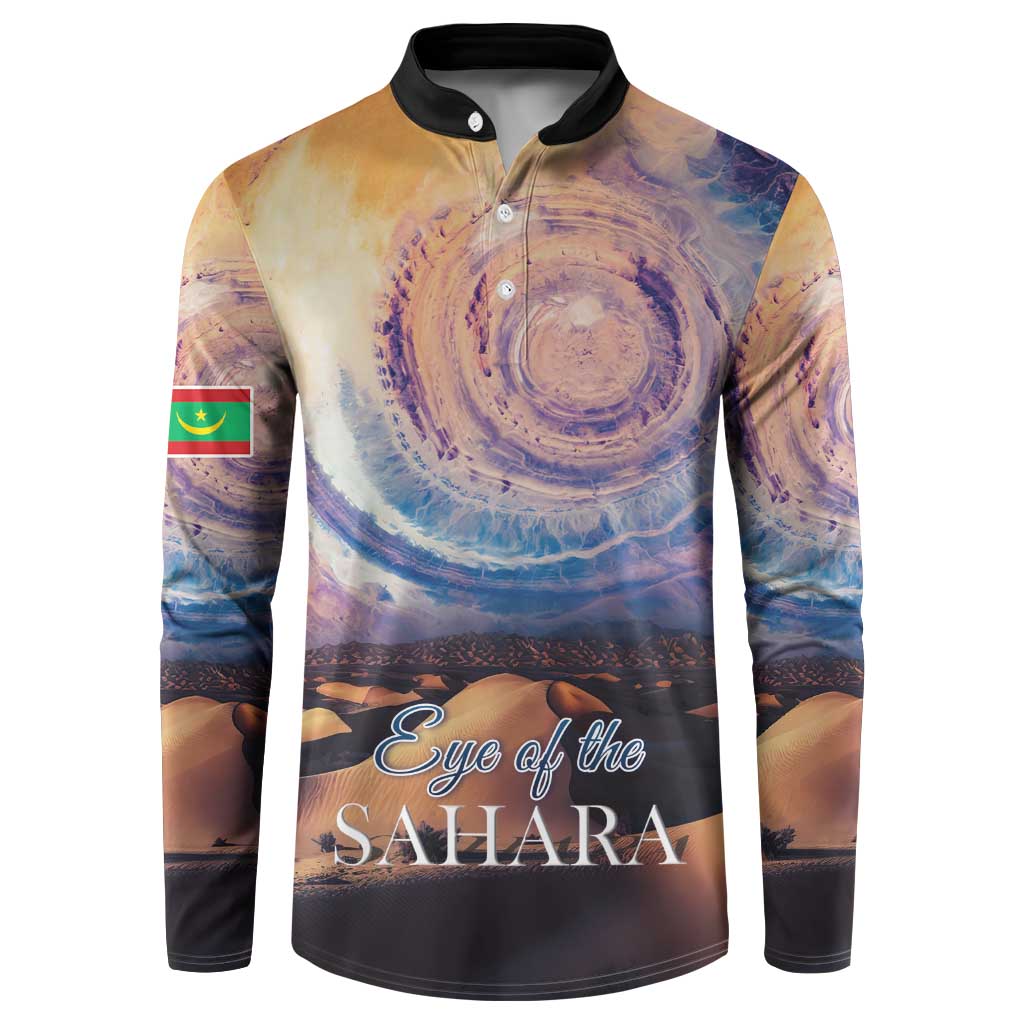 Mauritania Richat Structure Button Sweatshirt Eyes of the Sahara - Wonder Print Shop