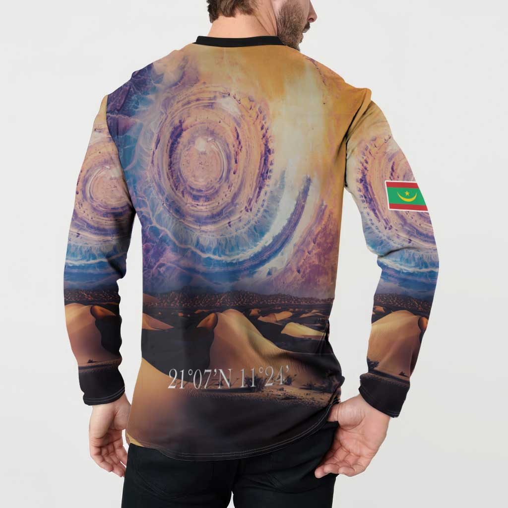 Mauritania Richat Structure Button Sweatshirt Eyes of the Sahara - Wonder Print Shop