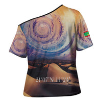Mauritania Richat Structure Cross Shoulder Shirt Eyes of the Sahara - Wonder Print Shop