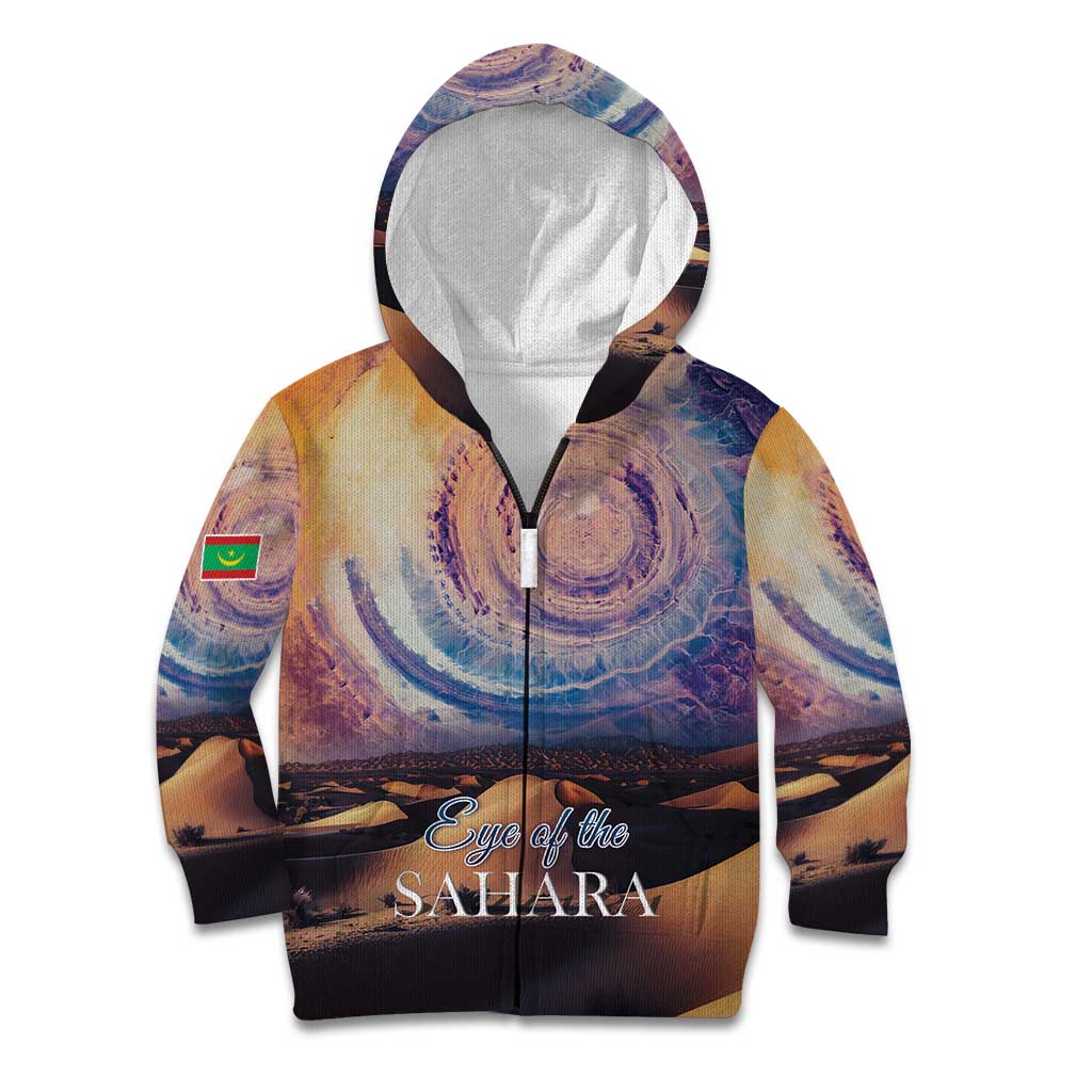 Mauritania Richat Structure Kid Hoodie Eyes of the Sahara - Wonder Print Shop