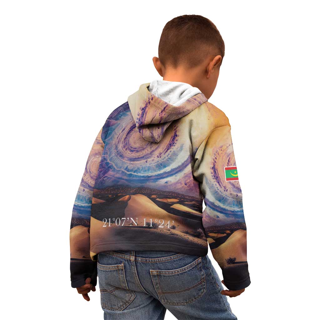 Mauritania Richat Structure Kid Hoodie Eyes of the Sahara - Wonder Print Shop