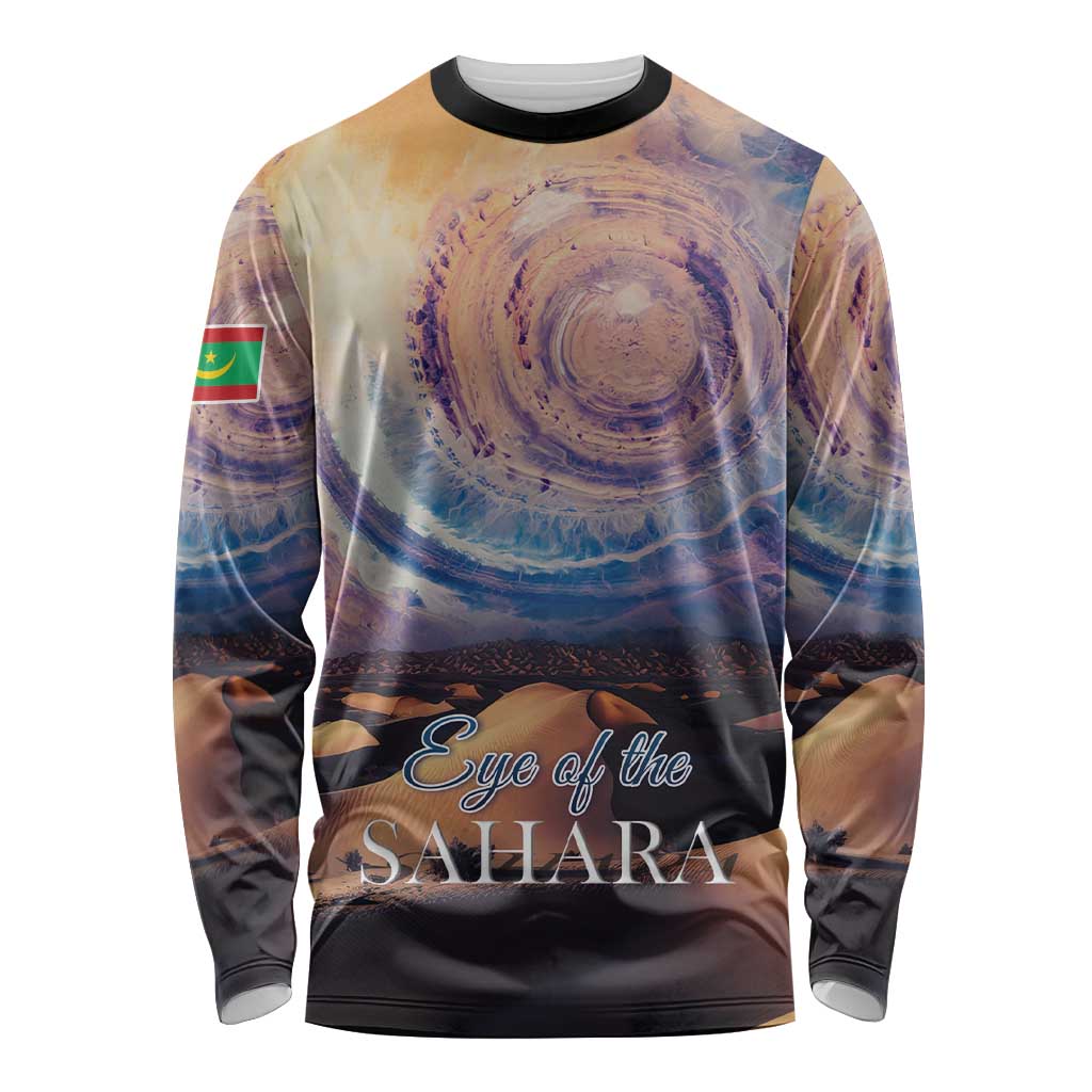 Mauritania Richat Structure Long Sleeve Shirt Eyes of the Sahara - Wonder Print Shop
