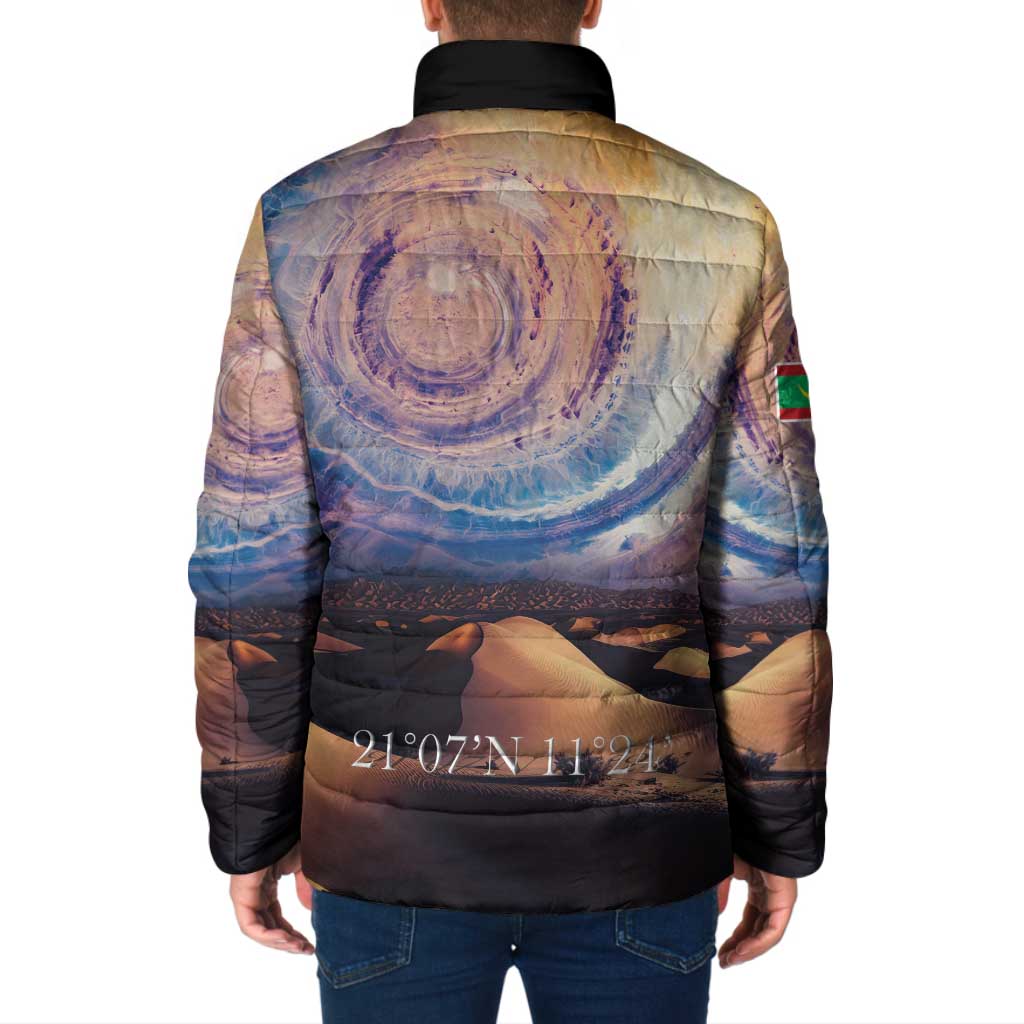 Mauritania Richat Structure Padded Jacket Eyes of the Sahara - Wonder Print Shop
