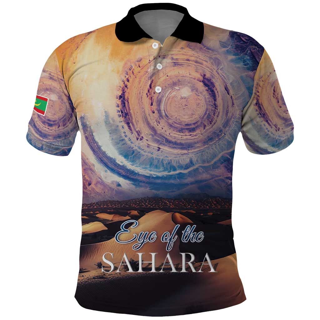 Mauritania Richat Structure Polo Shirt Eyes of the Sahara - Wonder Print Shop