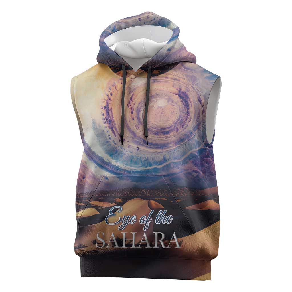 Mauritania Richat Structure Sleeveless Hoodie Eyes of the Sahara - Wonder Print Shop