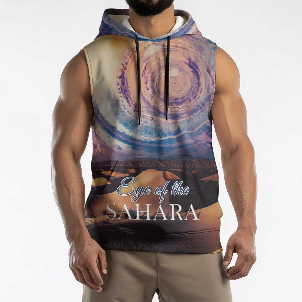 Mauritania Richat Structure Sleeveless Hoodie Eyes of the Sahara - Wonder Print Shop