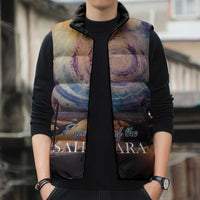 Mauritania Richat Structure Sleeveless Puffer Jacket Eyes of the Sahara - Wonder Print Shop