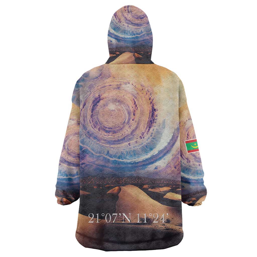 Mauritania Richat Structure Wearable Blanket Hoodie Eyes of the Sahara - Wonder Print Shop
