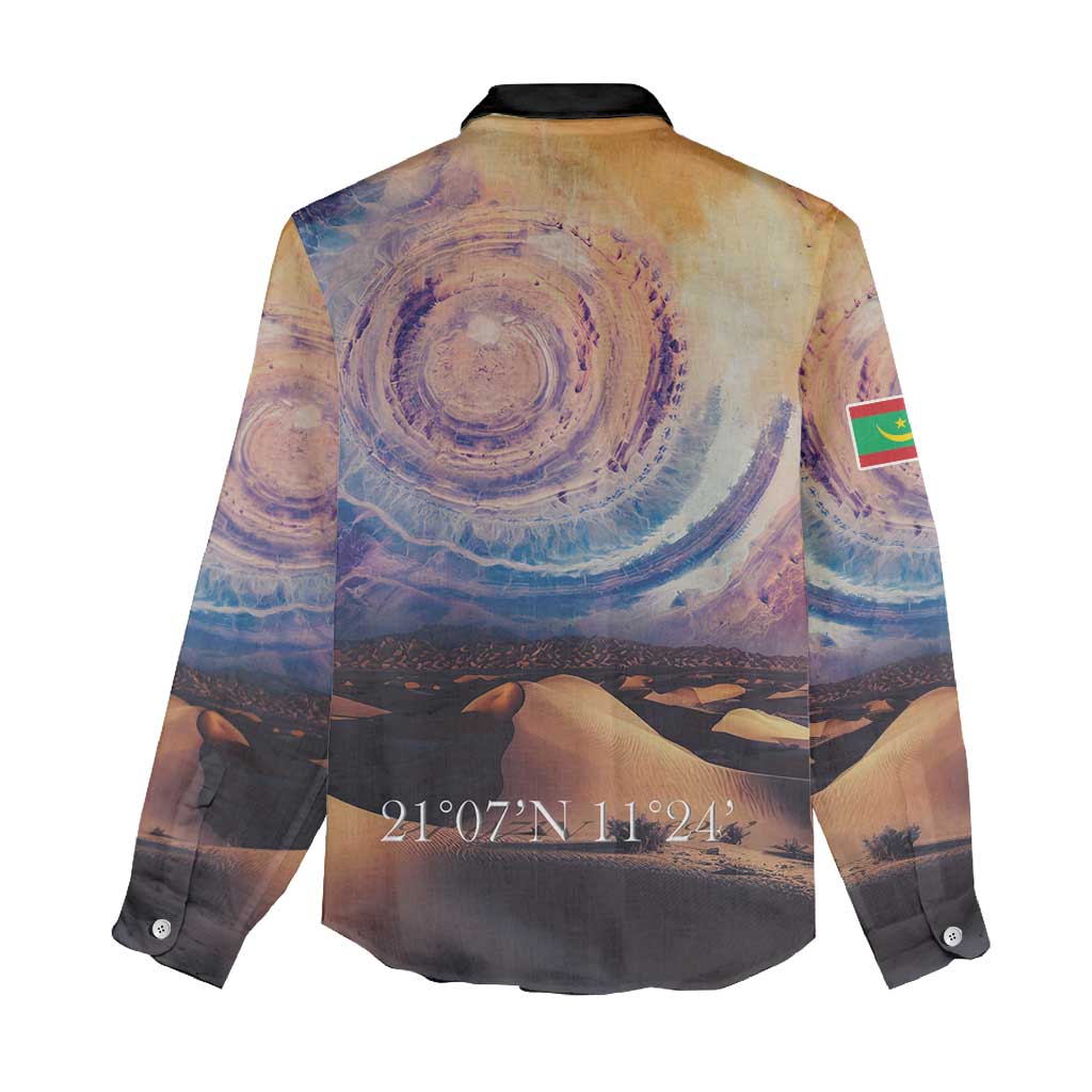 Mauritania Richat Structure Women Casual Shirt Eyes of the Sahara - Wonder Print Shop
