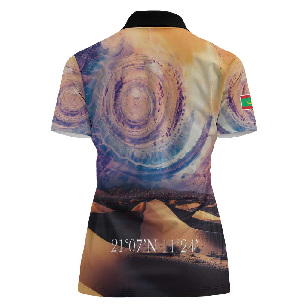Mauritania Richat Structure Women Polo Shirt Eyes of the Sahara - Wonder Print Shop