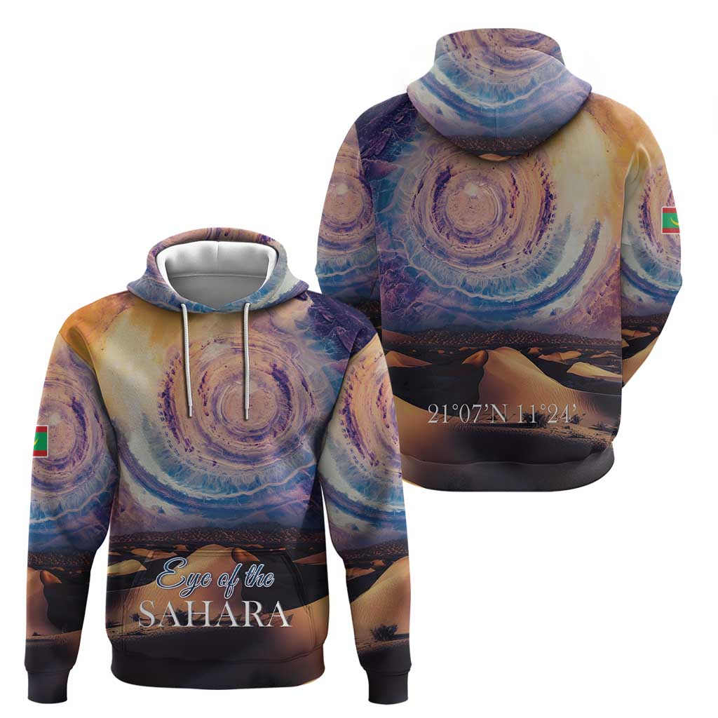 Mauritania Richat Structure Zip Hoodie Eyes of the Sahara - Wonder Print Shop