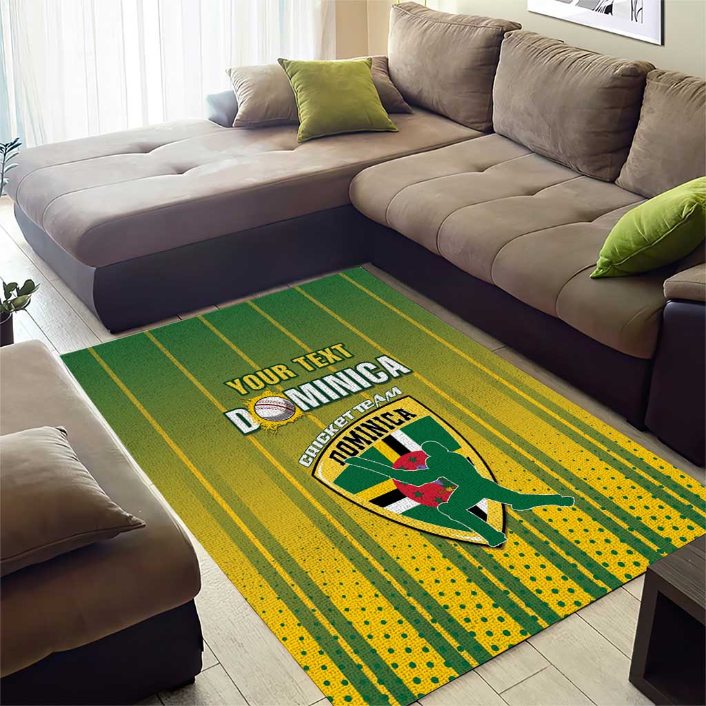 Custom Dominica Cricket Area Rug Sporty Style - Wonder Print Shop