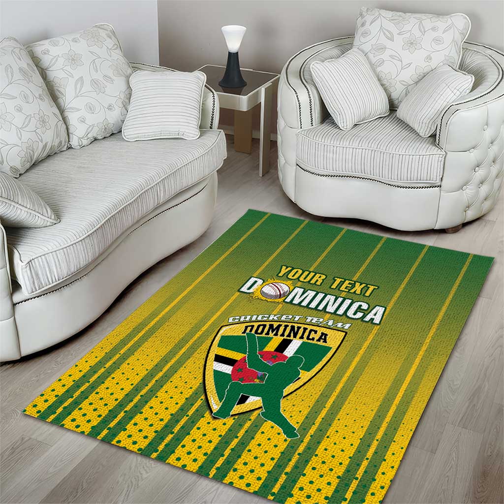 Custom Dominica Cricket Area Rug Sporty Style - Wonder Print Shop