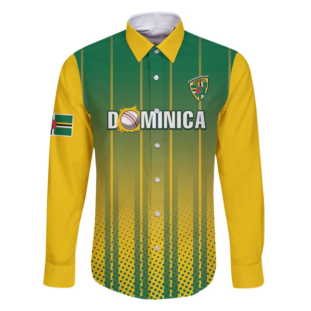 Custom Dominica Cricket Family Matching Off Shoulder Short Dress and Hawaiian Shirt Sporty Style - Wonder Print Shop