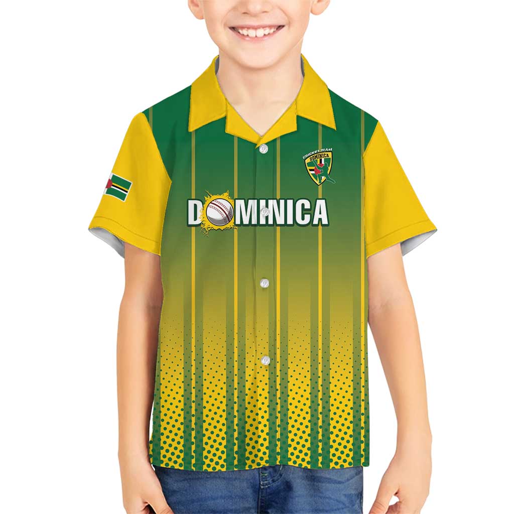 Custom Dominica Cricket Family Matching Puletasi and Hawaiian Shirt Sporty Style - Wonder Print Shop
