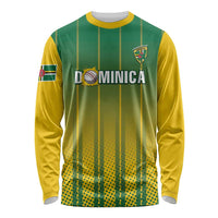 Custom Dominica Cricket Long Sleeve Shirt Sporty Style - Wonder Print Shop