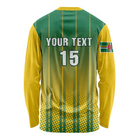Custom Dominica Cricket Long Sleeve Shirt Sporty Style - Wonder Print Shop