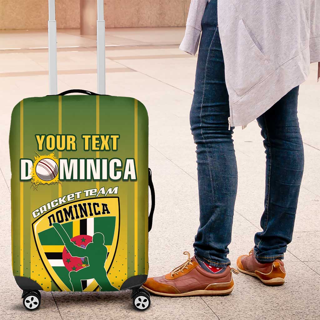 Custom Dominica Cricket Luggage Cover Sporty Style - Wonder Print Shop