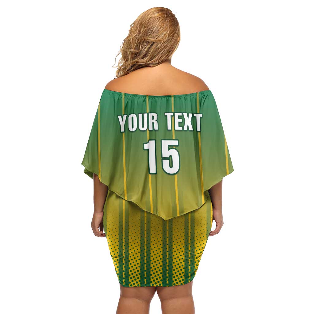 Custom Dominica Cricket Off Shoulder Short Dress Sporty Style - Wonder Print Shop