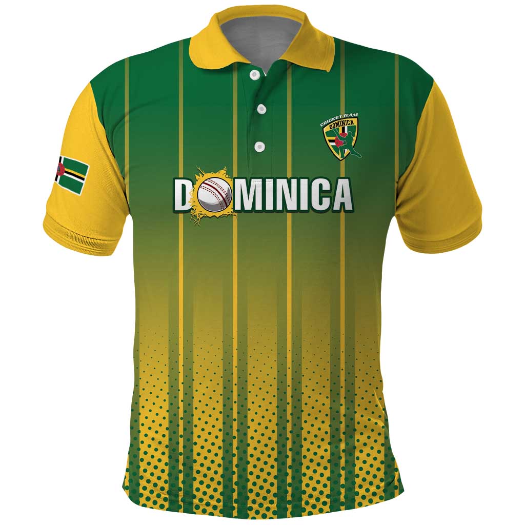 Custom Dominica Cricket Polo Shirt Sporty Style - Wonder Print Shop