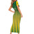 Custom Dominica Cricket Short Sleeve Bodycon Dress Sporty Style - Wonder Print Shop