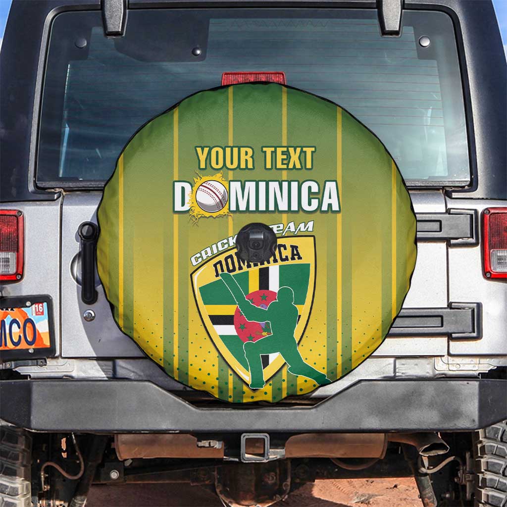 Custom Dominica Cricket Spare Tire Cover Sporty Style - Wonder Print Shop