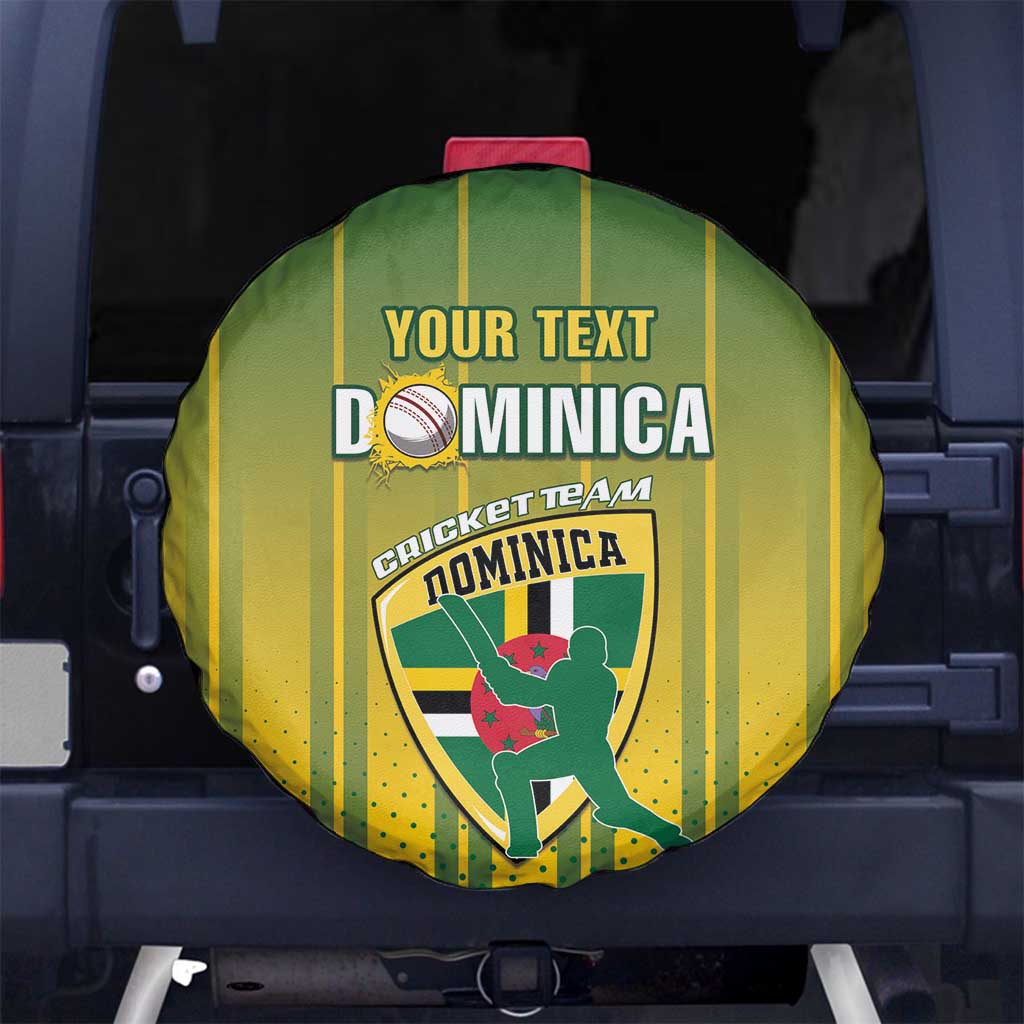 Custom Dominica Cricket Spare Tire Cover Sporty Style - Wonder Print Shop