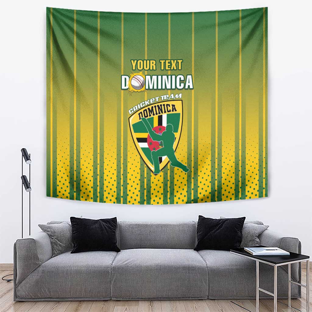 Custom Dominica Cricket Tapestry Sporty Style - Wonder Print Shop