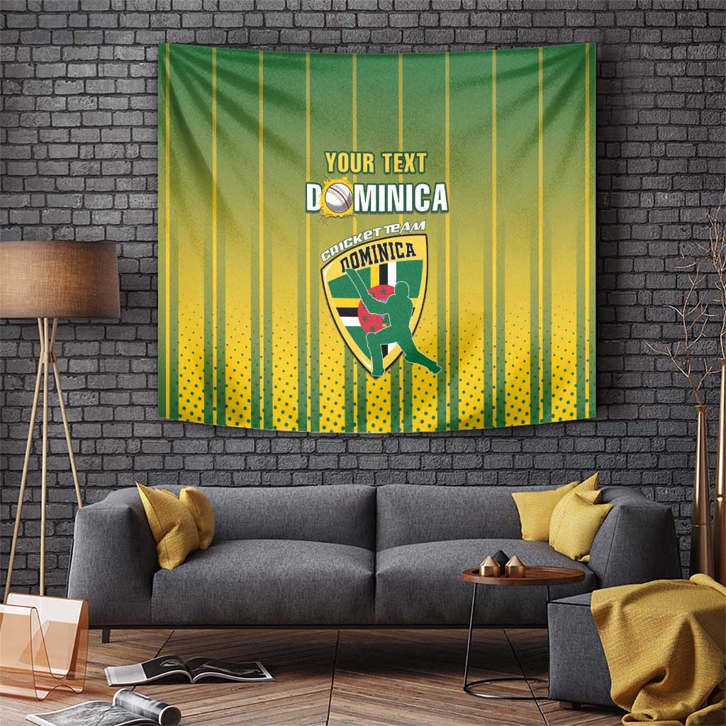 Custom Dominica Cricket Tapestry Sporty Style - Wonder Print Shop
