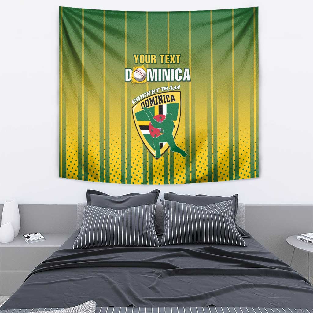 Custom Dominica Cricket Tapestry Sporty Style - Wonder Print Shop
