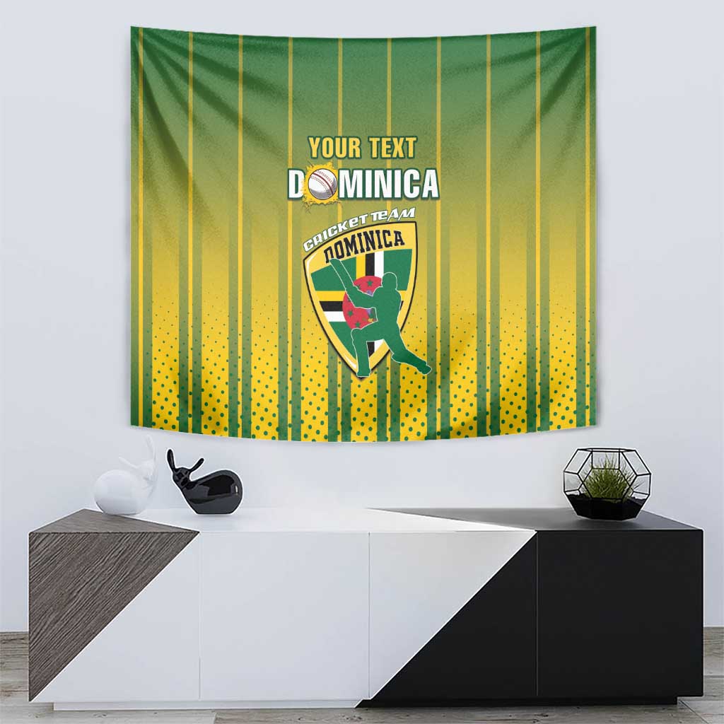 Custom Dominica Cricket Tapestry Sporty Style - Wonder Print Shop