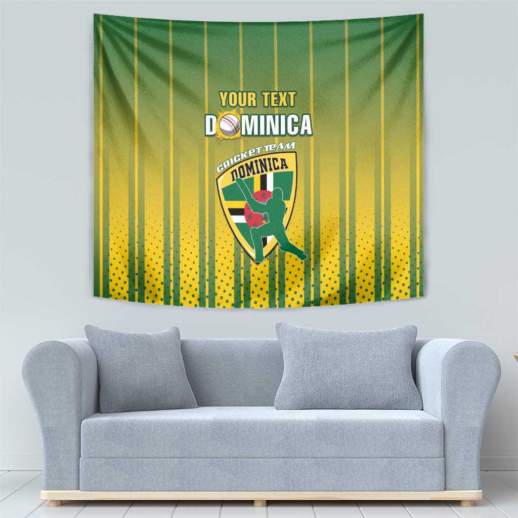 Custom Dominica Cricket Tapestry Sporty Style - Wonder Print Shop