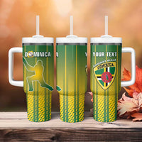 Custom Dominica Cricket Tumbler With Handle Sporty Style - Wonder Print Shop