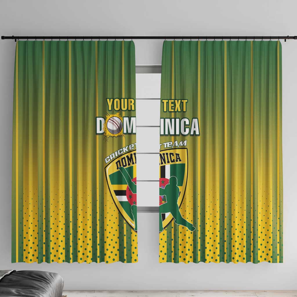 Custom Dominica Cricket Window Curtain Sporty Style - Wonder Print Shop