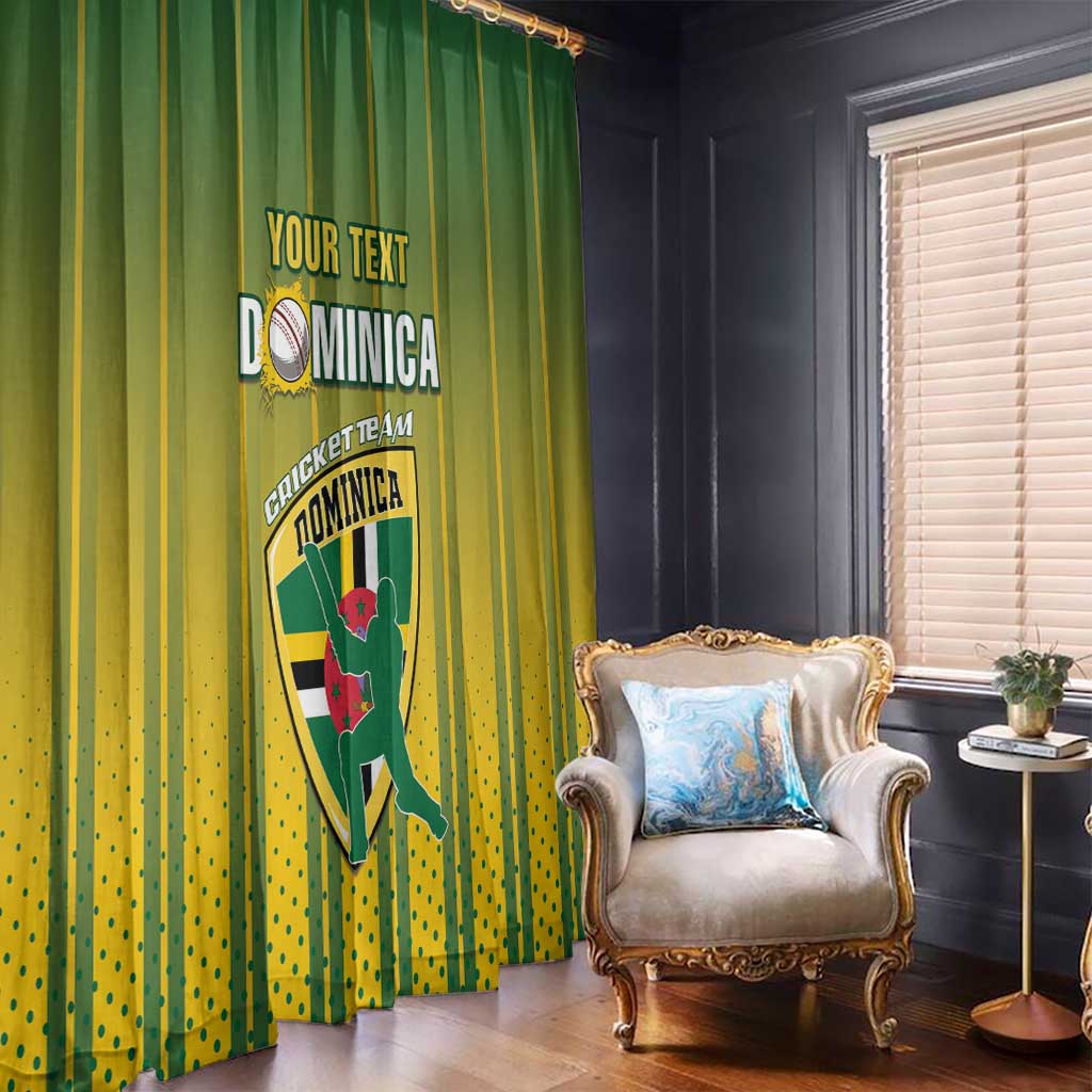 Custom Dominica Cricket Window Curtain Sporty Style - Wonder Print Shop