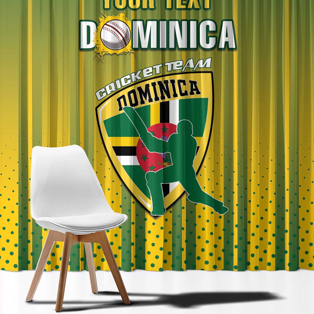 Custom Dominica Cricket Window Curtain Sporty Style - Wonder Print Shop