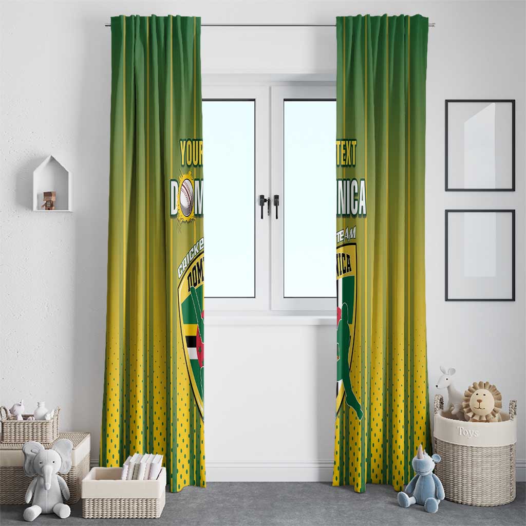 Custom Dominica Cricket Window Curtain Sporty Style - Wonder Print Shop
