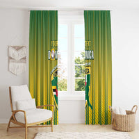 Custom Dominica Cricket Window Curtain Sporty Style - Wonder Print Shop