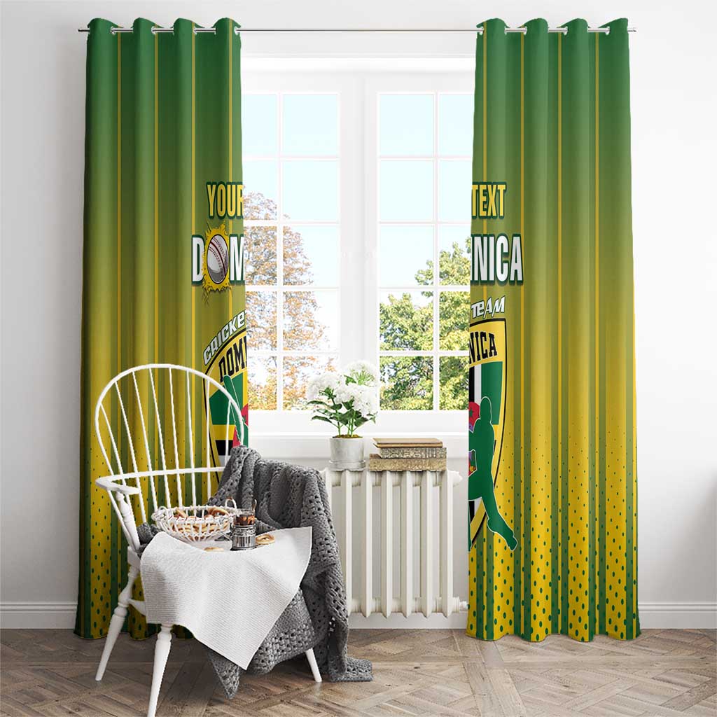 Custom Dominica Cricket Window Curtain Sporty Style - Wonder Print Shop