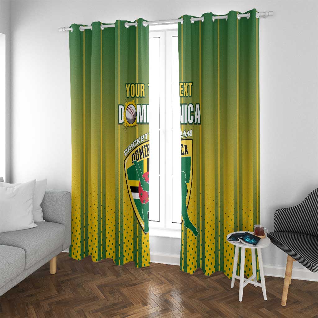 Custom Dominica Cricket Window Curtain Sporty Style - Wonder Print Shop