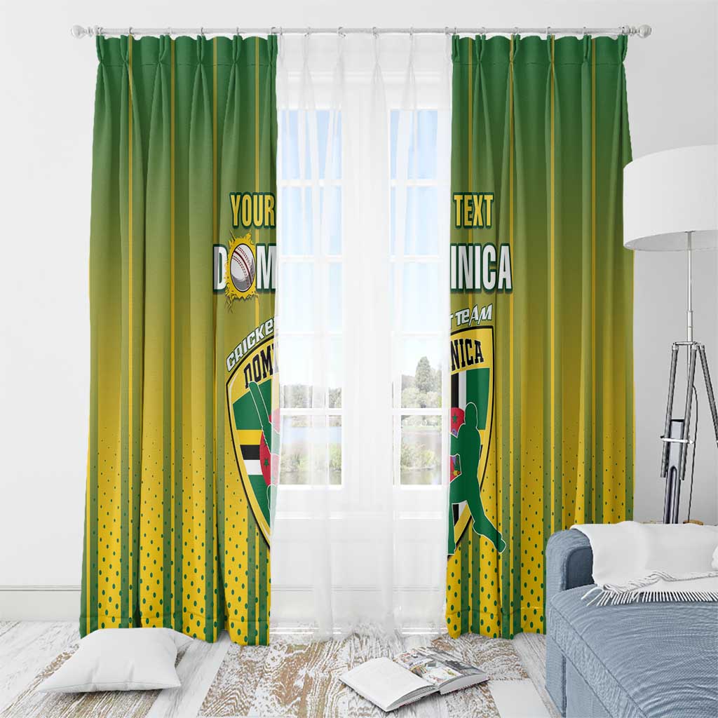 Custom Dominica Cricket Window Curtain Sporty Style - Wonder Print Shop