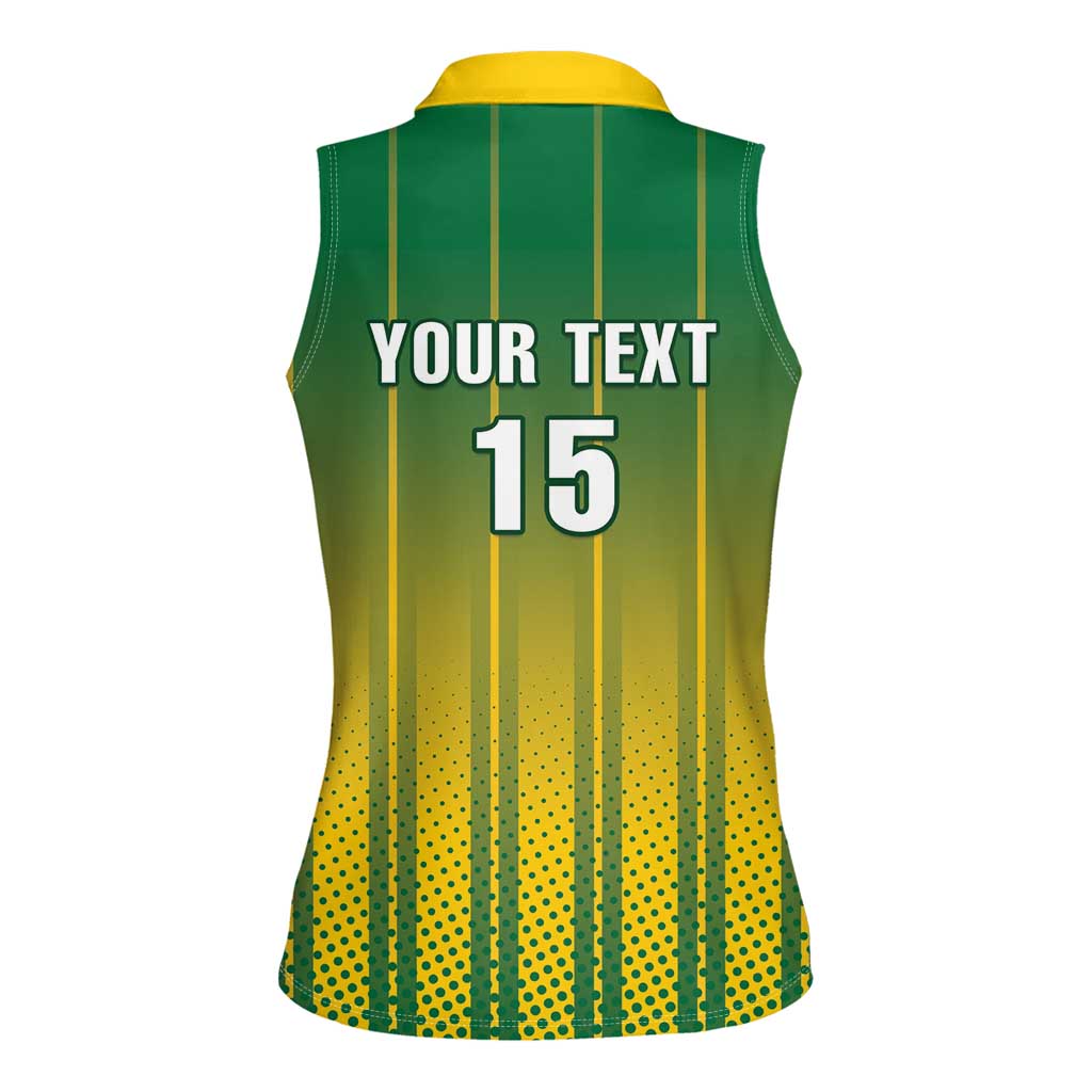 Custom Dominica Cricket Women Sleeveless Polo Shirt Sporty Style - Wonder Print Shop