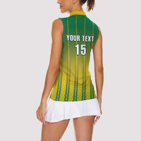 Custom Dominica Cricket Women Sleeveless Polo Shirt Sporty Style - Wonder Print Shop