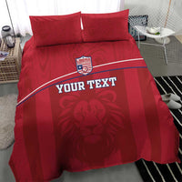 Custom Liberia Football Bedding Set Lion Mascot - Red - Wonder Print Shop