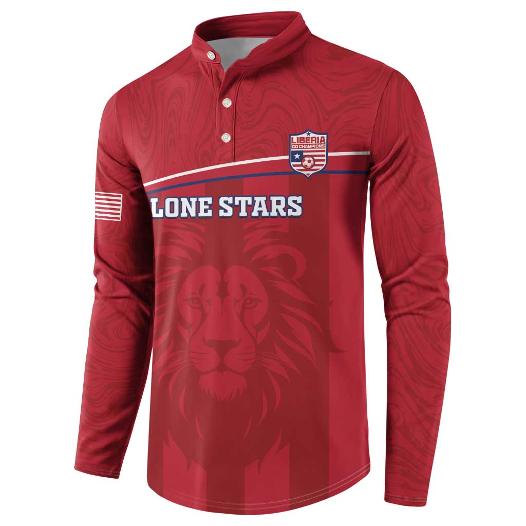 Custom Liberia Football Button Sweatshirt Lion Mascot - Red - Wonder Print Shop