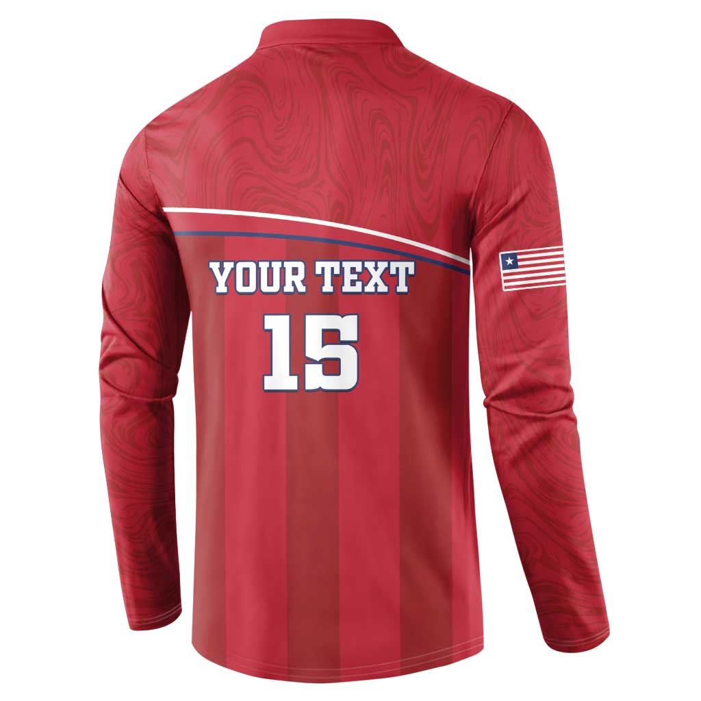 Custom Liberia Football Button Sweatshirt Lion Mascot - Red - Wonder Print Shop